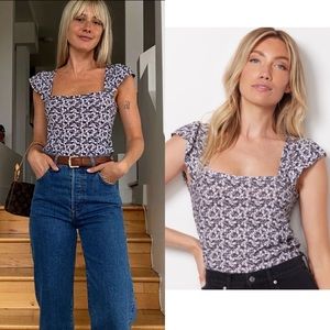 Nation LTD Eve Square Neck Top in Petitefleur Ditsy Floral